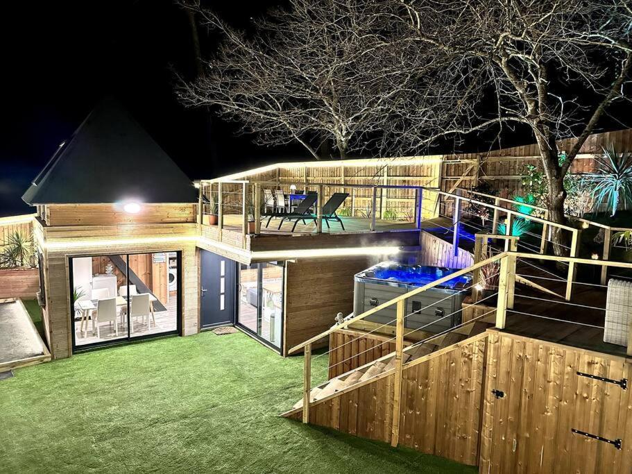 Chalet Et Jaccuzy Sur La Plage Biscarrosse Esterno foto