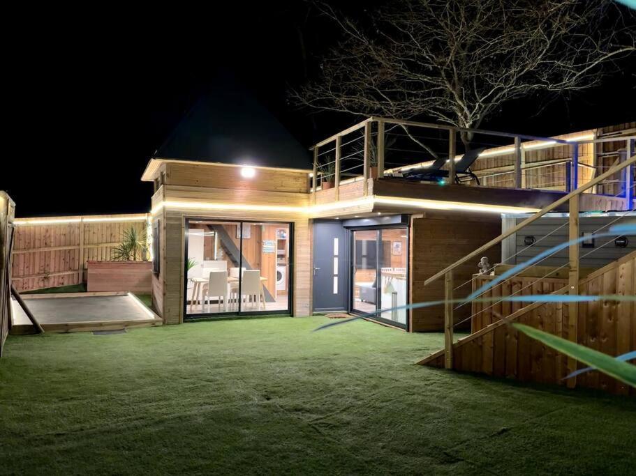 Chalet Et Jaccuzy Sur La Plage Biscarrosse Esterno foto